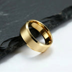 PENDRA Inclined Plane Matte Steel Ring
