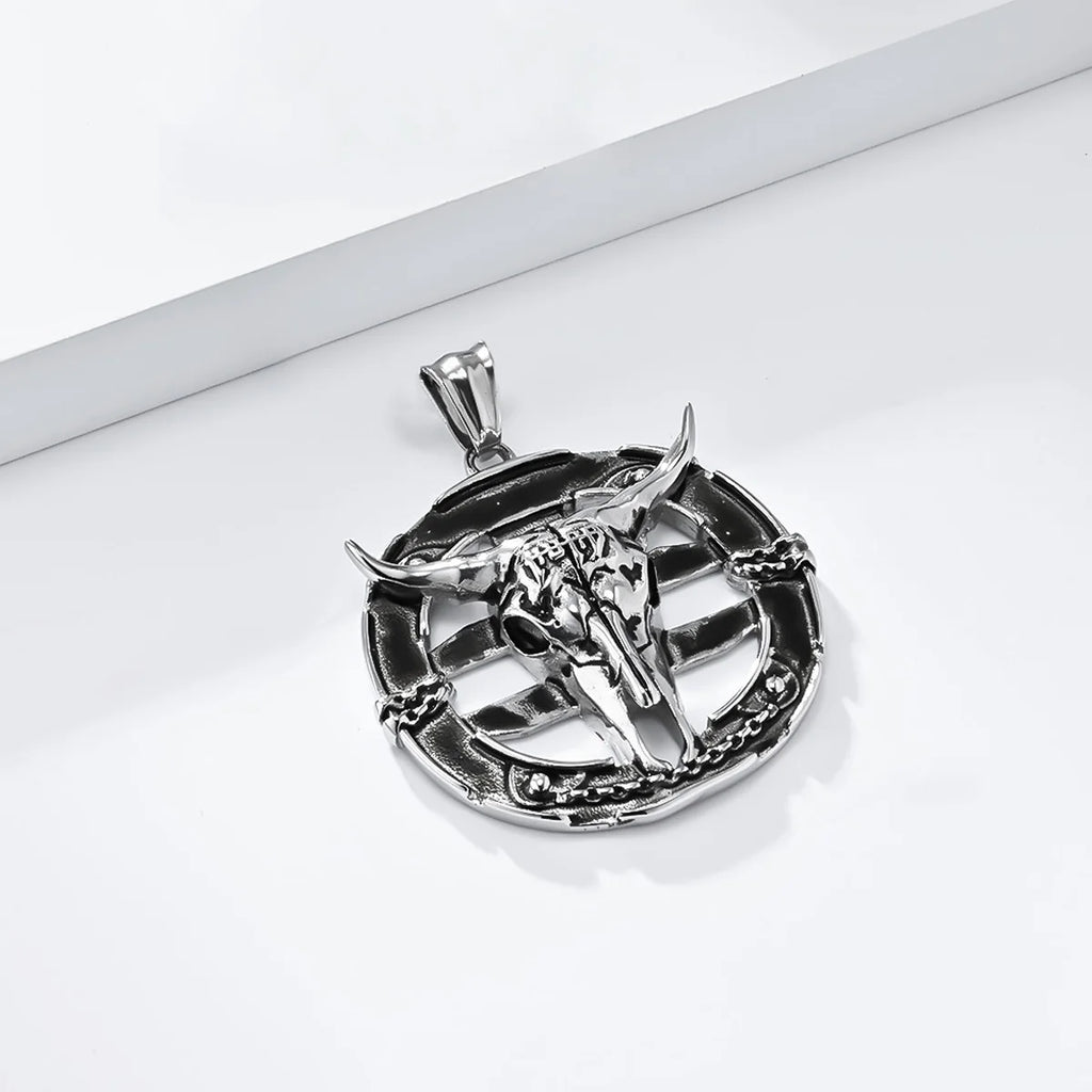 Argail Bull Cowboy Men Necklaces Stainless Steel Pendant Chain Women Punk Fashion Jewelry New In Accessories Gifts Wholesale
