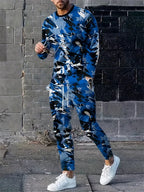 PENDRA Graffiti Long-Sleeve Pajama Loungewear Set