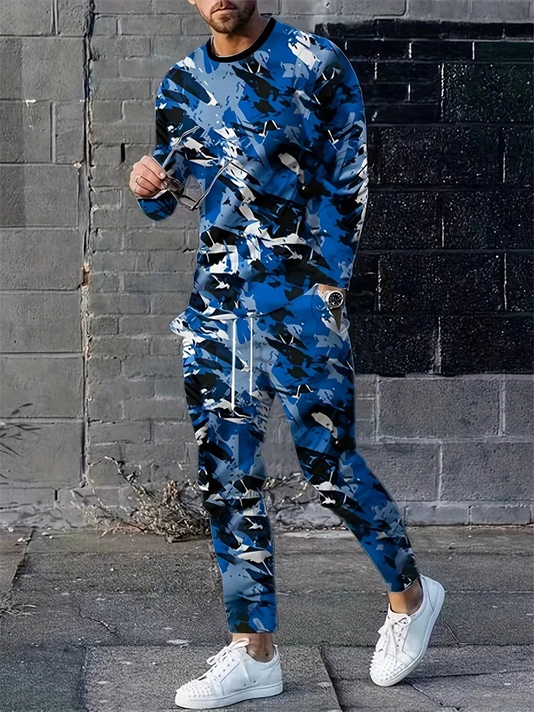 PENDRA Graffiti Long-Sleeve Pajama Loungewear Set