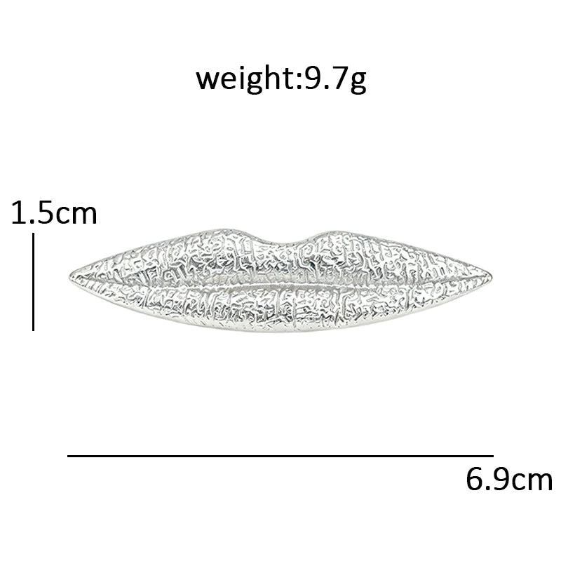 PENDRA Alloy Sexy Lip Brooch