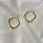 PENDRA Geometry 925 Sterling Silver Hoop Earrings