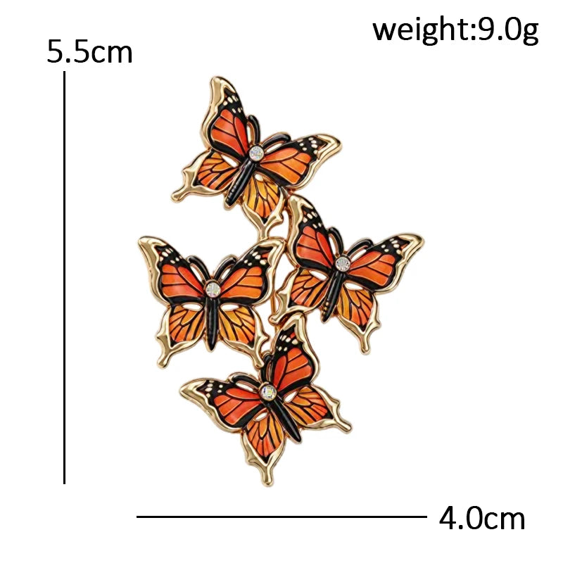 PENDRA Lines Of Butterflies Brooch