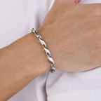 6.4mm Wide Link Chain Bracelets for Men, New Fashion Waterproof Stainless Steel Chains Wristband Gift for Him Jewelry