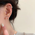 PENDRA Silver Tassel Ear Accessory