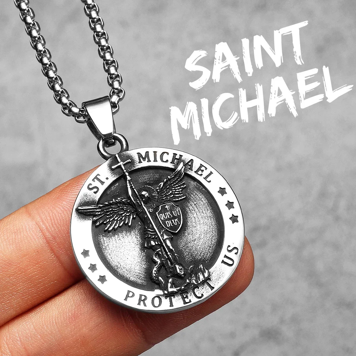 PENDRA Angel Wing Cross Steel Necklace