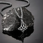 PENDRA Celtic Knot Rune Steel Necklace