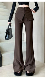 PENDRA Waist Micro Flare Fake Pants