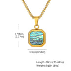 PENDRA Square Abalone Necklace