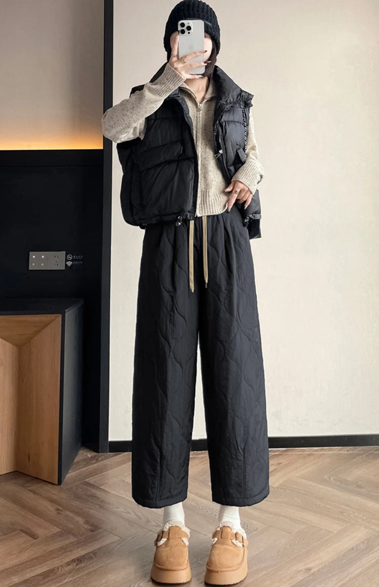PENDRA Thick Cotton Wide Pants