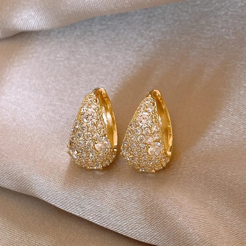 VENTFILLE 925 Sterling Silver Droplet Earrings for Women Zircon Ear Wire Temperament Gorgeous Elegant Jewelry Gift Dropshipping