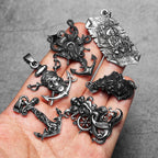 Mermaid Rudder Sailor Men Necklaces Stainless Steel Pendant Chain Women Fashion Jewelry Punk New In Accessories Gifts Wholesale