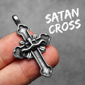 Satan Cross Men Necklaces Stainless Steel Pendant Chain Women Fashion Jewelry Punk Amulets New In Accessories Gifts Wholesale