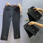 2024 High Waist Harem Pants Women Vintage Black Baggy Ankle-length Pencil Pantalones Casual Ol Trousers New Sweatpants