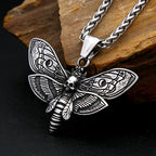 PENDRA Deathmoth Gothic Death Head Moth Necklace