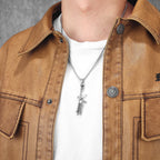 PENDRA Guns Shotgun Pistol Steel Necklace