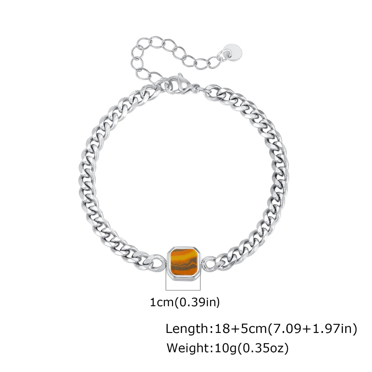Stylish Men's Chain Bracelet,Hip Hop Stainless Steel Cuban Chain Wristband,Jewelry Gift for Father Son Husband BBF