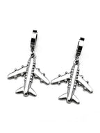 Aircraft Plane Airplane Earrings For Women Men Stainless Steel Silver Color Simple Cute Fashion Charm Dangle Ear Jewelry Gifts