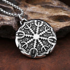 PENDRA Compassviking Stainless Steel Viking Compass Necklace