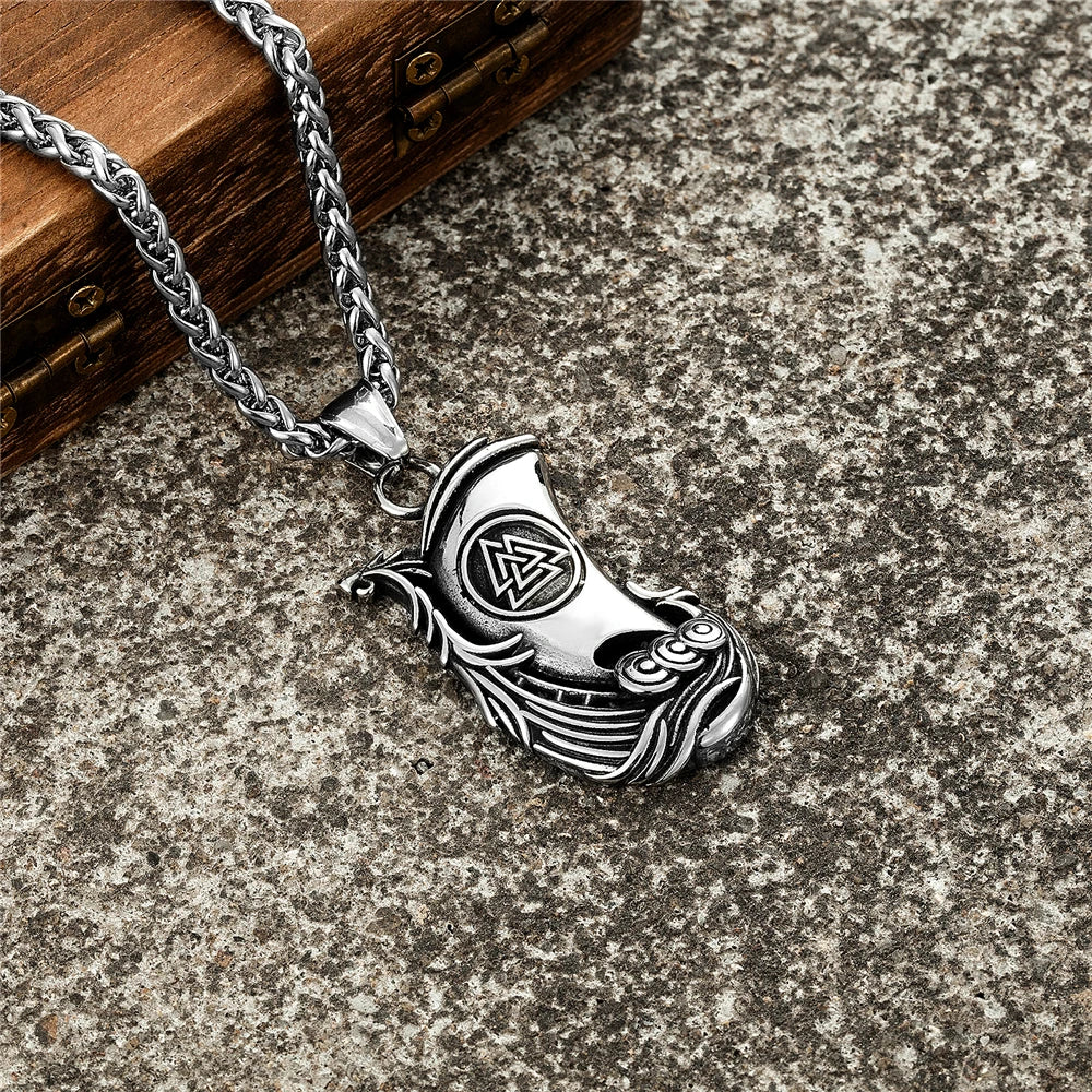 PENDRA Dragon Rune Viking Necklace