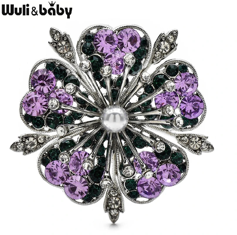 PENDRA Sakuraia Rhinestone Cherry Blossom Brooch