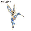 PENDRA Gemwing Rhinestone Hummingbird Brooch