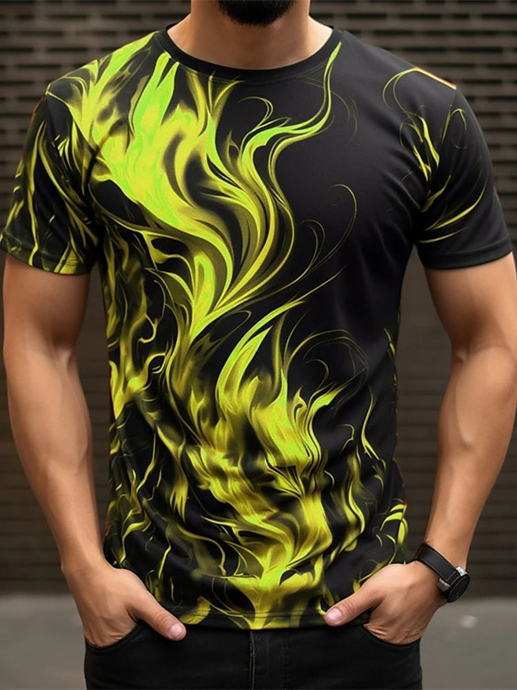 PENDRA Sports Flame Print T-Shirt