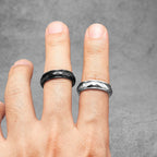 PENDRA Cuts Spinner Rock Steel Ring