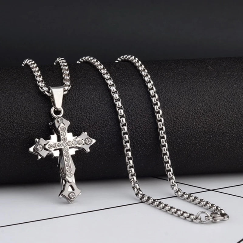 PENDRA Crosssteel Titanium Steel Cross Pendant