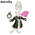 PENDRA Whimsy Enamel Rabbit Brooch