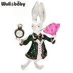 PENDRA Whimsy Enamel Rabbit Brooch