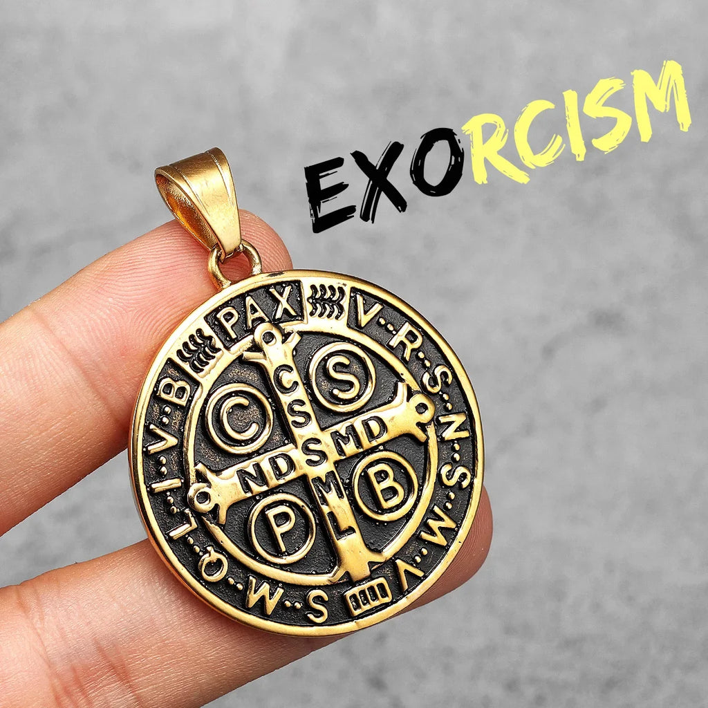 PENDRA St Benedict Exorcism Steel Necklace