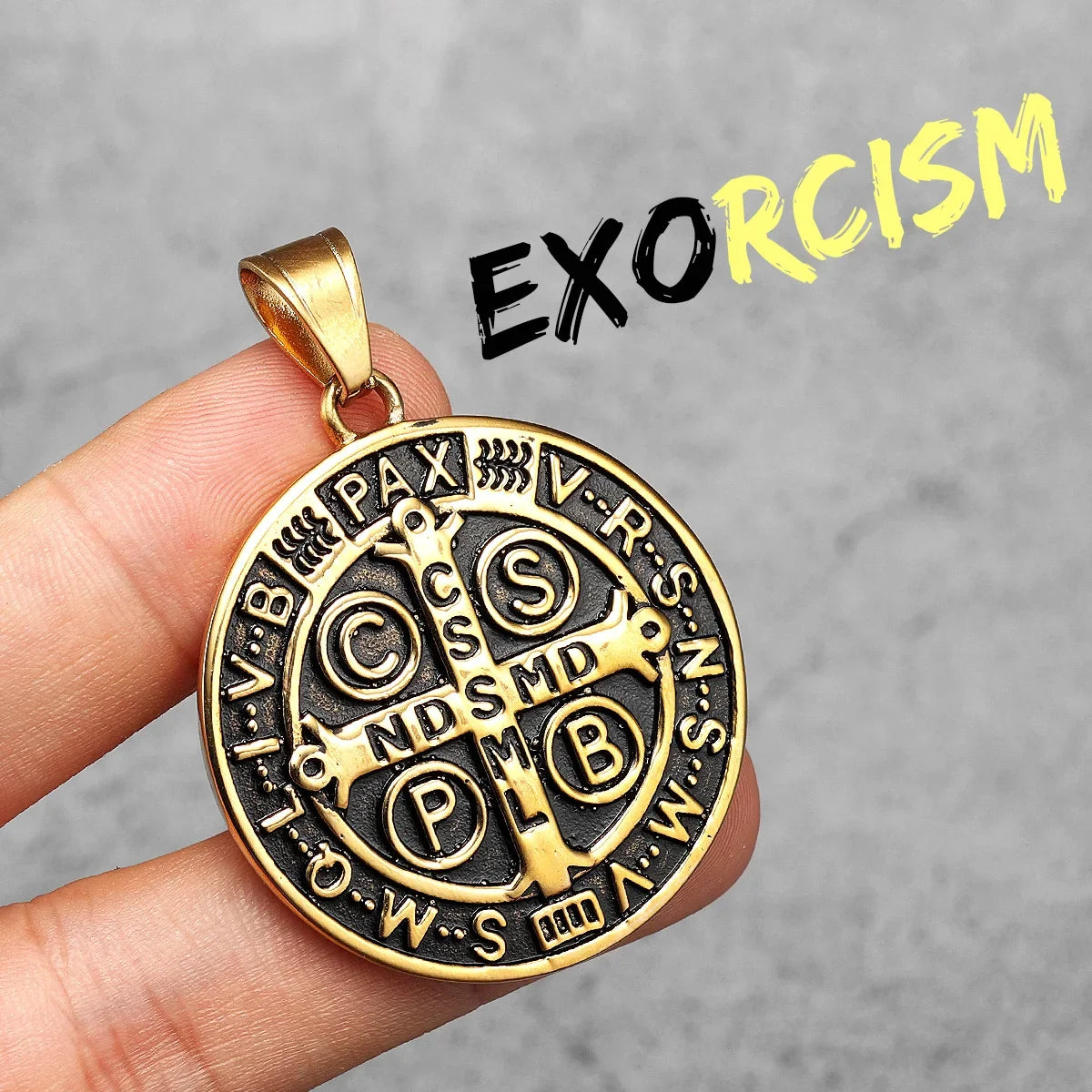PENDRA St Benedict Exorcism Steel Necklace