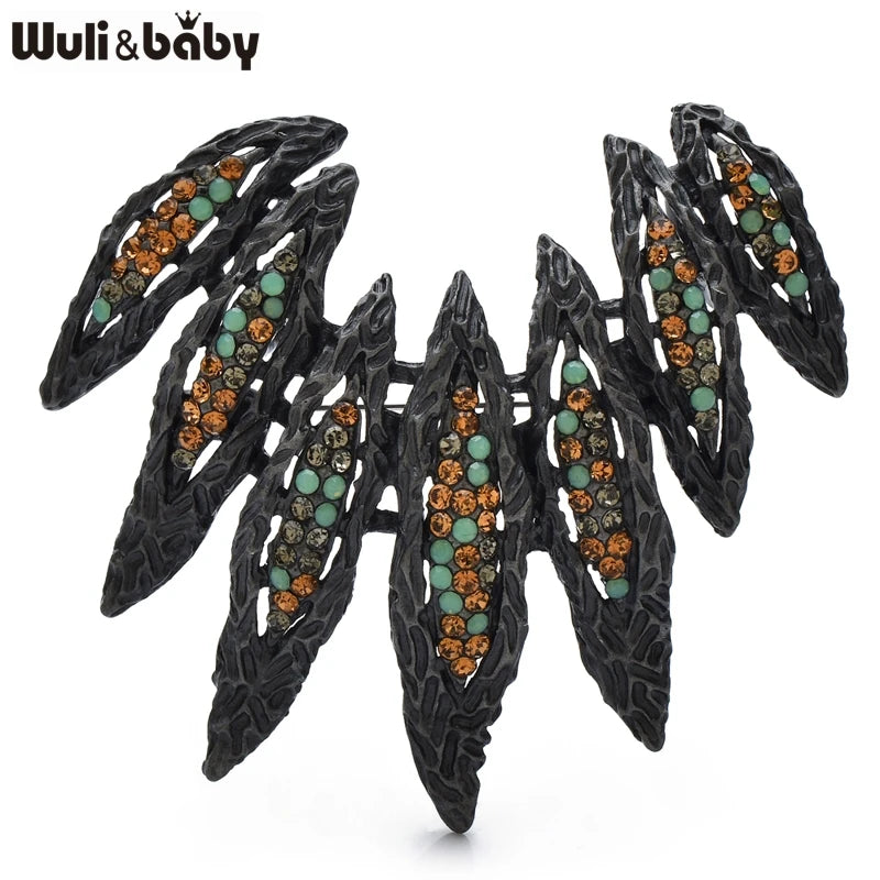 PENDRA Wingara 3-Color Vintage Rhinestone Wings Brooch