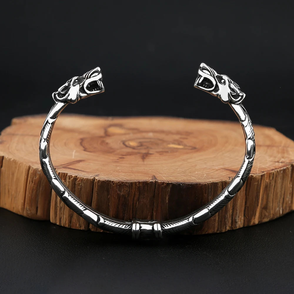 PENDRA Tigercrown Viking Double Tiger Head Bracelet