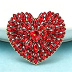 PENDRA Amoura 2-Color Crystal Heart Brooch