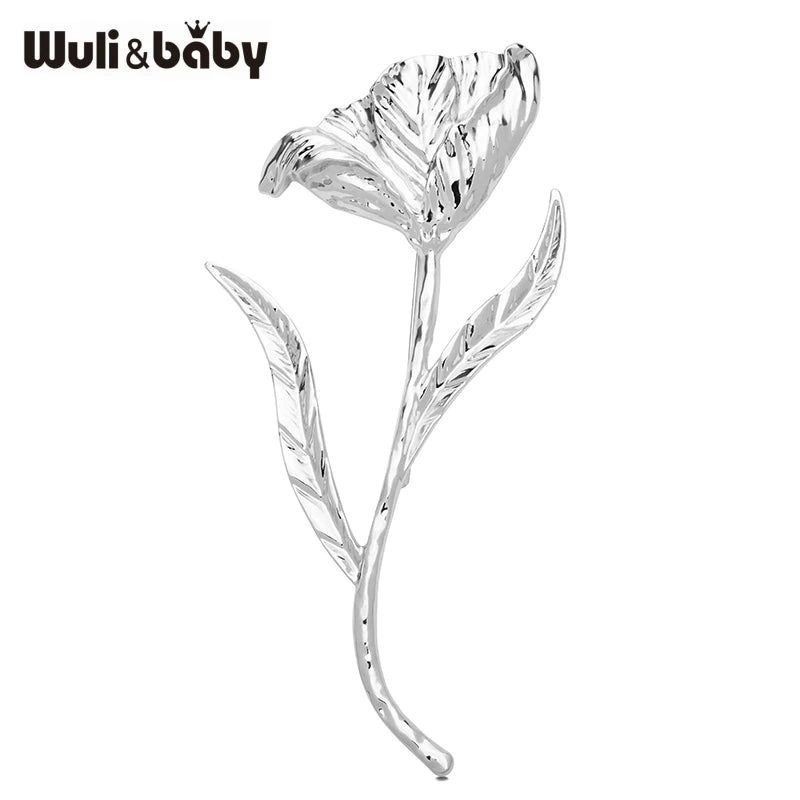PENDRA Tulip 2-Color Oversized Metal Flower Brooch