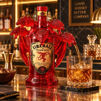 Fantasy Five Dragon Glass Liquor Decanter Red Spirits Bottle Decorative Whiskey Container for Home Bar Display