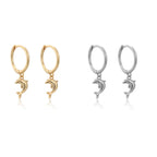 PENDRA Starfish 925 Sterling Silver Hoop Earrings