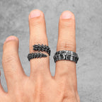 Stainless Steel Men Rings Eivil Dragon Spine Punk Trendy for Women Biker Fashion Jewelry Halloween Creativity Gift Wholesale