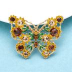 PENDRA Vintage Flower Butterfly Brooch