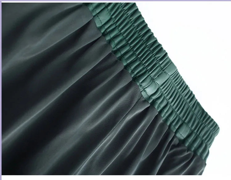 PENDRA Full Leather Wide Leg Shorts