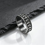 Dragon Spine Ring for Men,Stainless Steel Vintage Punk Biker Band Ring,Gothic Statement Jewelry