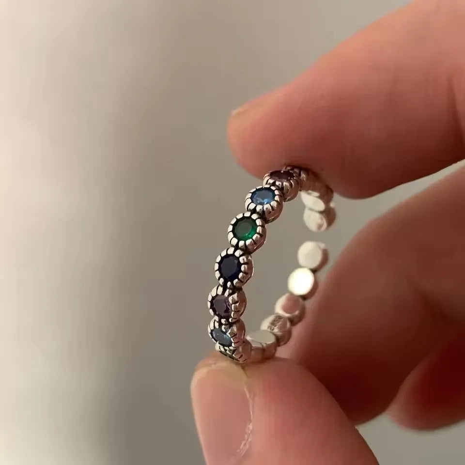 VENTFILLE 925 Sterling Silver Double Layer Vintage Twisted Ring For Female Gift Trend Open Adjustable Design Jewelry Wholesale