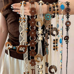 PENDRA Koralia Floral Boho Waist Chain Belt