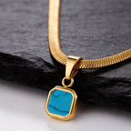 PENDRA Cuban Stone Chain Necklace