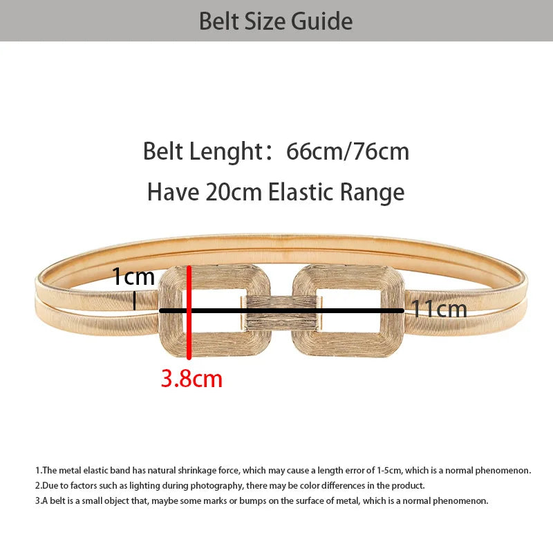 PENDRA Koraelle Metal Gold Elastic Waist Chain Belt