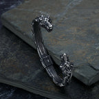 Classic Animal Viking Double Tiger Head Adjustable 316L Stainless Steel Men's Bracelet Fashion Amulet Jewelry Gifts Dropshipping