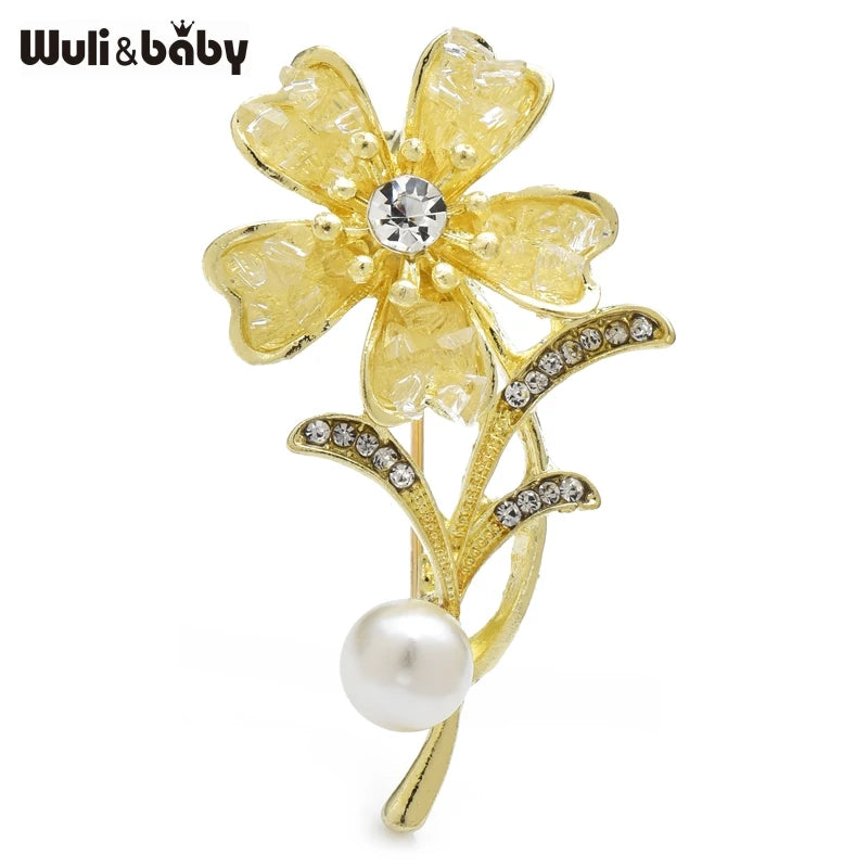 PENDRA Crystelle Crystal Flower Brooch