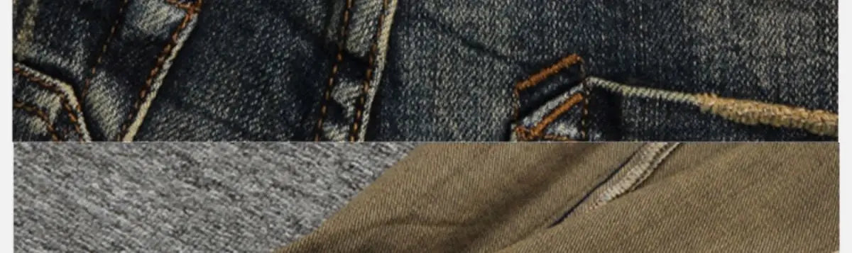 MEN FASHION Korean Style Clothes Brushed Fleece Denim Cargo Vintage Winter Straight Slim Luxury Streetwear 90s Trousers for Men